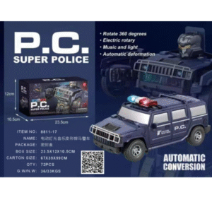 Vehículo de Policía Transformable con Luces y Sonido  8811-17