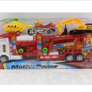 CAMION TRANSPORTADOR Helicóptero, Moto y Excavadora 931-29