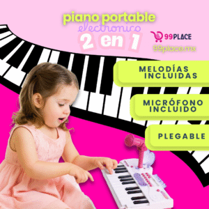 Piano Electrónico Portátil con Micrófono 666-12