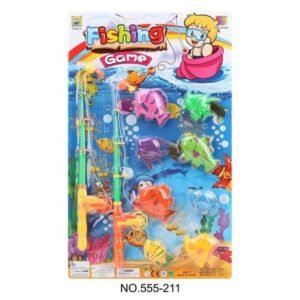 (555-211)Juego de Pesca Magnética Infantil con 2 Cañas y Peces de Colores –