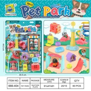 (666-404) 🐶 Set de Juego Infantil Pet Park con Perritos y Parque de Diversiones