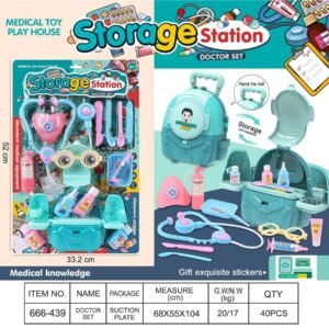(666-439) 🩺 Set de Médico Infantil con Mochila Transformable – Storage Station Doctor Set