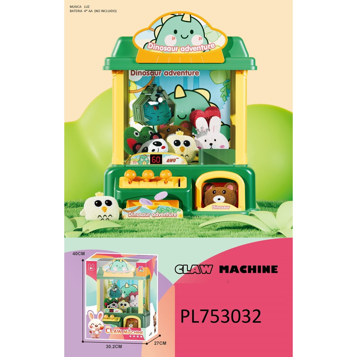 Mini Máquina de Garra “Dinosaur Adventure” LQL3327