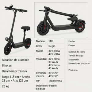 Scooter Eléctrico 11C// ROVER
