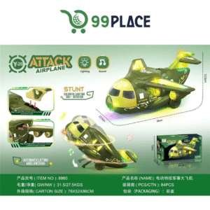 Avión Militar de Juguete con Luces y Sonido – Modelo 8860