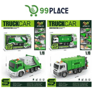 🚛 Camión de Basura con Luz y Sonido – Truck Car Construction 1:16 (Modelos JS107 / JS108)