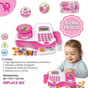 💖 Caja Registradora Infantil con Luz, Sonido y Balanza – Modelo 66063