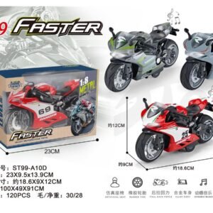 🏍️ Motocicleta Metálica con Luz y Sonido – Modelo ST99-A10D