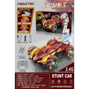 (XB1295) Auto Acrobático RC XB1295 con Spray, Rotación 360° y Luces LED – Modelo STUNT CAR 2.4G
