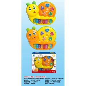 (SD9966) 🐌 Piano Musical Infantil en Forma de Caracol – Juguete Educativo con Luces y Sonidos