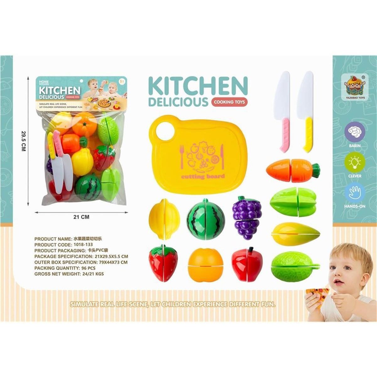MODELO 1018-133 Set de Frutas y Verduras para Cortar