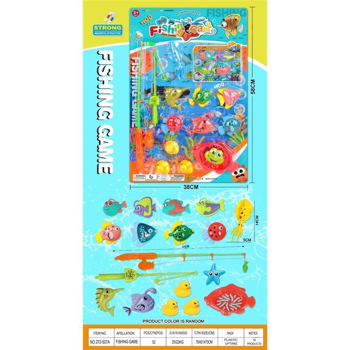 MODELO 272-507A Juego de Pesca Magnético - Peces y Patos