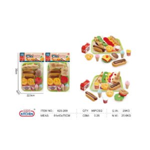 MODELO 623-209 Set de Comida Rápida y Postres (Hot Dogs, Sándwiches) "Mini Kitchen"