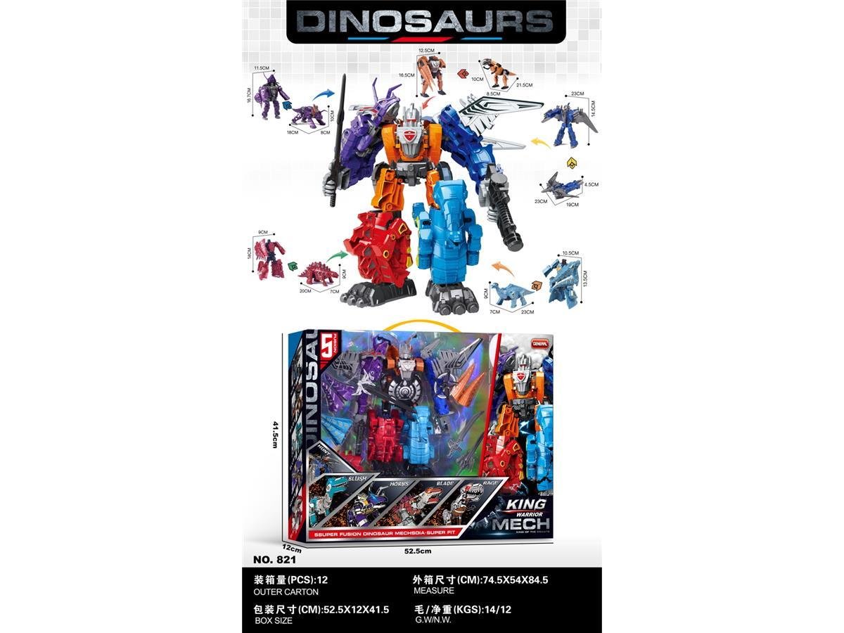 Modelo 821 – Robot Dino 5 en 1 “Super Fusion Dinosaur Mecha”