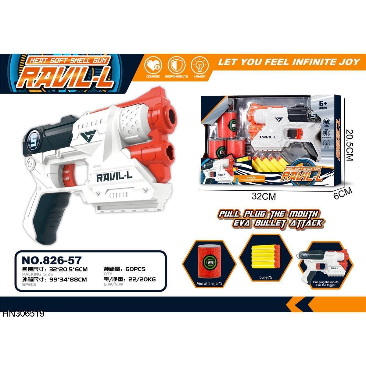 MODELO 826-57 Pistola de Juguete RAVIL-L