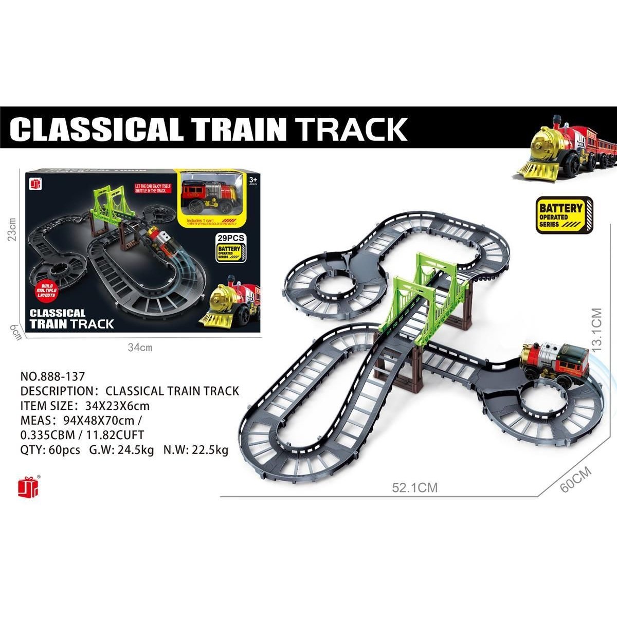 MODELO 888-137 Pista de Tren Clásica