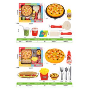 MODELO 966B-6 Set de Comida Gourmet: Pizza y Sándwich