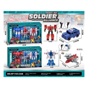 MODELO HF1103-2AB Set de Robots Transformables 4 en 1 - X-WARRIOR