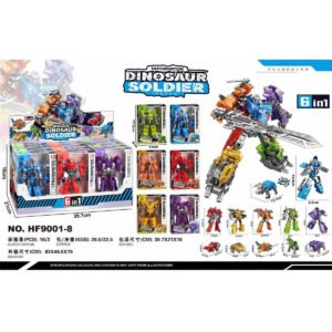 MODELO HF9001-8 Set de Deformación DINO-SAUR SOLDIER 6 en 1