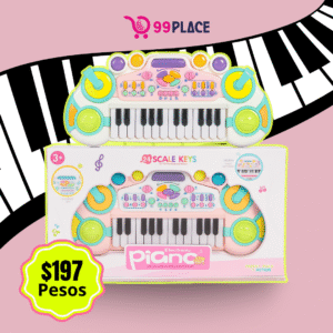 🎶 Piano Electrónico Infantil con Luces y Sonidos Modelo CY-7014B