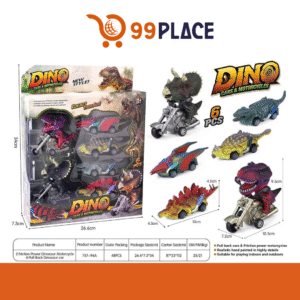 757-96A – Set de Dinosaurios con Motos y Autos de Fricción