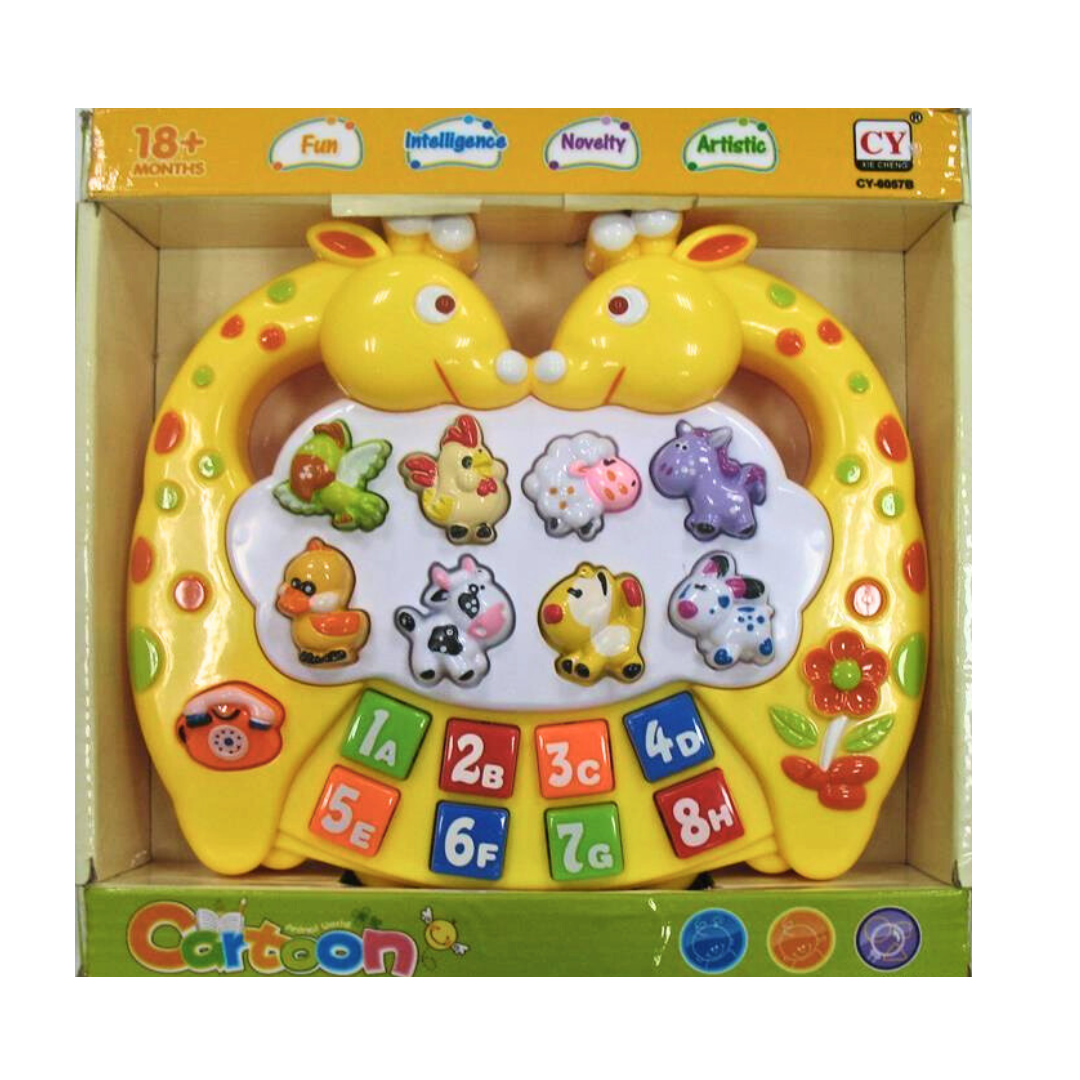 Modelo CY-7083B – Centro Musical Infantil con Animales, Números y Diseño de Jirafa