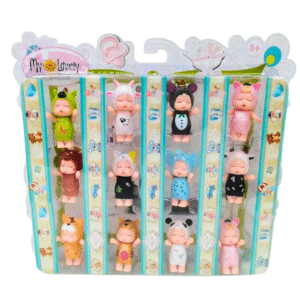 🍼 Modelo 588B – Set de 15 Mini Bebés con Disfraces de Animales