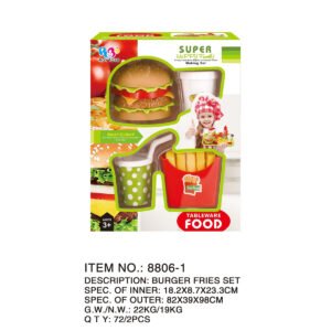 Set de Comida Infantil – Burger & Fries Play Set 8806-1