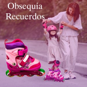 MODELO CT-802AS 🌈 Patines en Línea Ajustables (Fucsia/Morado) TALLA (S)