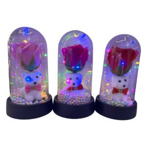 Modelo: K8568 – Domo Osito con Rosa Flotante