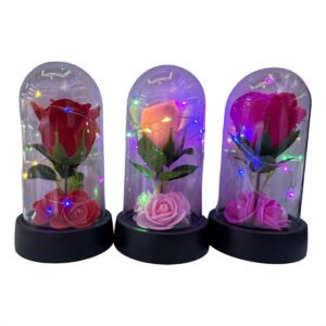 Modelo: K8596 – Domo Rosa con Base Floral