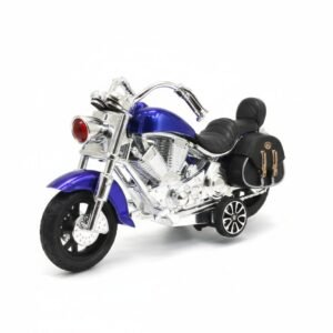 (1234)-Chopper Azul Metálico: ¡Libertad en Dos Ruedas!