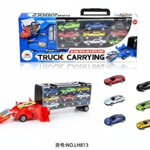 (LH813)-Truck Carrying: ¡Tu Colección de Carreras en una Sola Maleta!