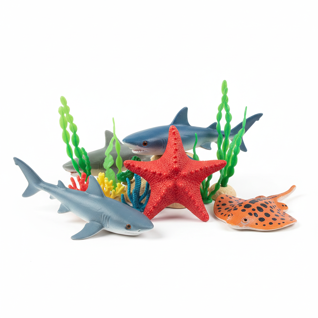 (1213-6) – Bolsa Set Animales de Plástico Exploración Natural 🦒🎒🌿