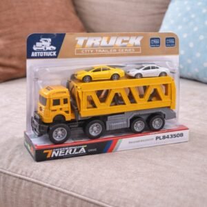 (206-1-2-3) Camión Transportador con Rampa y Autos COLORES AL AZAR