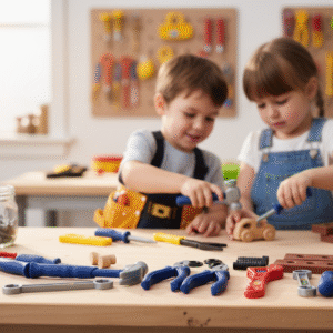 (528-8-F)-Set de Herramientas de Juguete Infantil – Juego de Construcción y Reparación