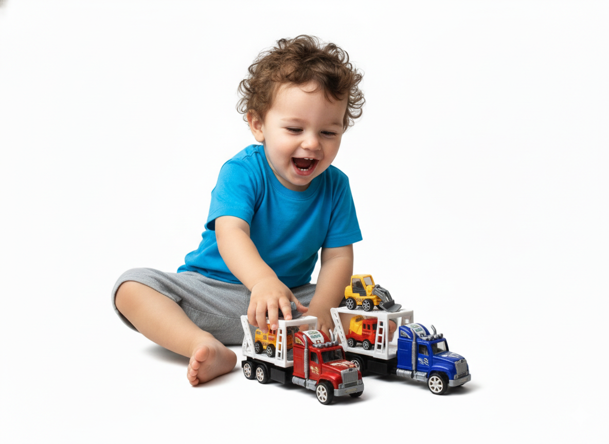 (909-1H-5H) – Camión de Transporte Articulado con Maquinaria de Construcción - Imagen 2