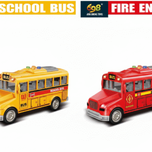 (JS168-168A)-Autobús Escolar y Camión de Bomberos