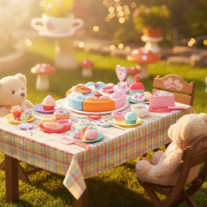 (BX78A)-Set de Fiesta de Té y Pastel de Juguete – Juego de Comida Infantil