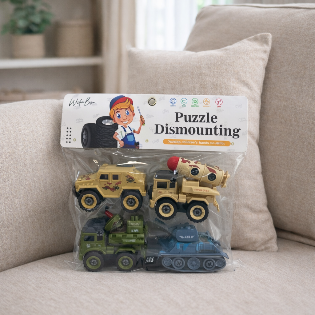 (666-127) CARRITOS, AUTOS , CAMIONES - Set Vehículos Militares Desmontables