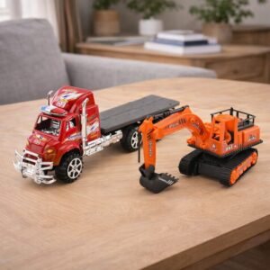 (9050-29)Camión Plataforma con Excavadora