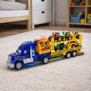 (2233-1) Camión Transportador con Vehículos de Construcción