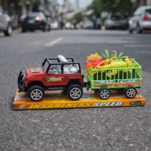 (906-131) Jeep Todoterreno con Remolque y Dinosaurios