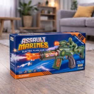 (2056B) Pistola de Juguete Electric Flash Gun Assault Marines con Luz, Sonido y Vapor