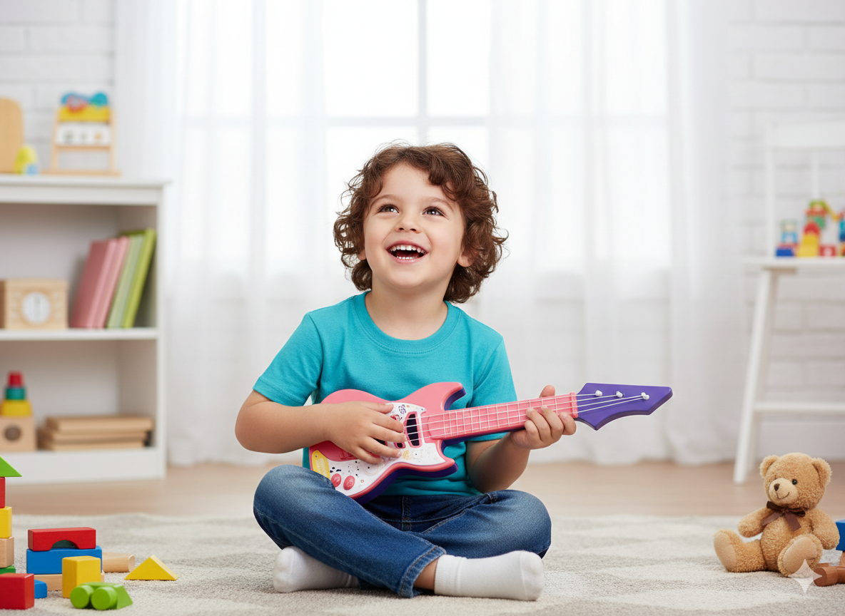 (3205E) – Guitarra Musical para Bebé Sonidos y Diversión 🎸🍼🎵 - Imagen 2