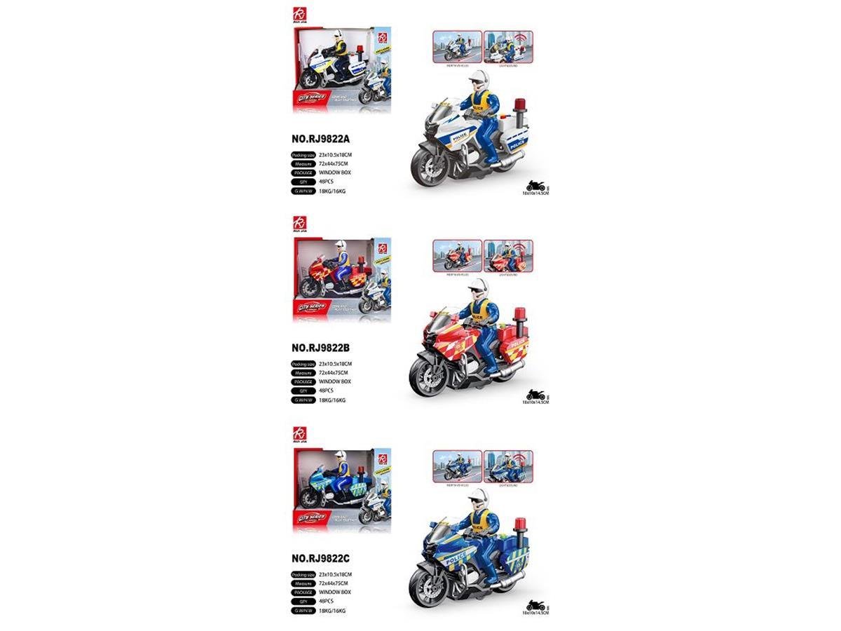 (RJ9822A-B-C)-Agente de Élite: Moto con Figura de Acción - Imagen 2