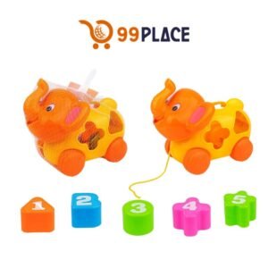 (2322) Elefante Didáctico de Arrastre con Figuras