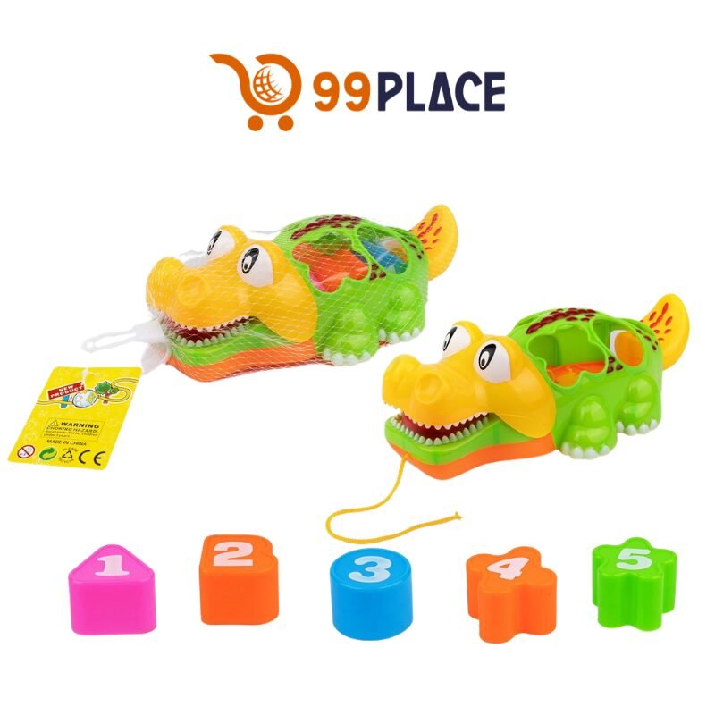 (2309A)Cocodrilo Didáctico de Arrastre con Figuras - Imagen 2