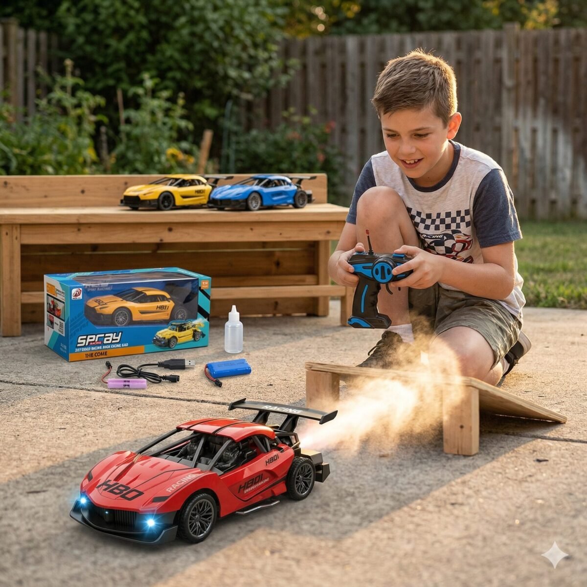 (888-P32-33)-Spray Racing: ¡El coche que quema llanta (literalmente)! - Imagen 2