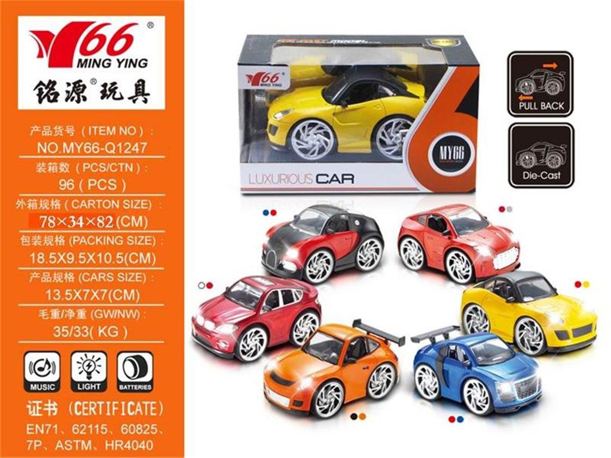 (MY66-Q1247)-Lujo a Escala – Auto Deportivo Die-Cast con Pull Back - Imagen 2